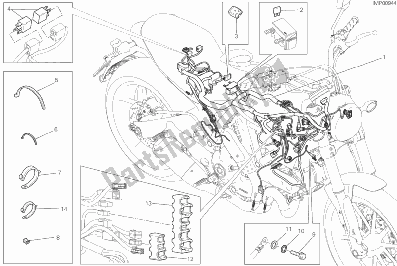 Todas las partes para Arnés De Cableado de Ducati Scrambler Flat Track Thailand 803 2016